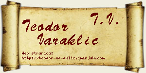 Teodor Varaklić vizit kartica